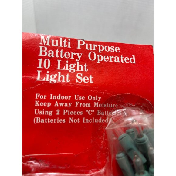 Battery Operated 10 Light Set Indoor Use Only 1995 - Picture 7 of 7